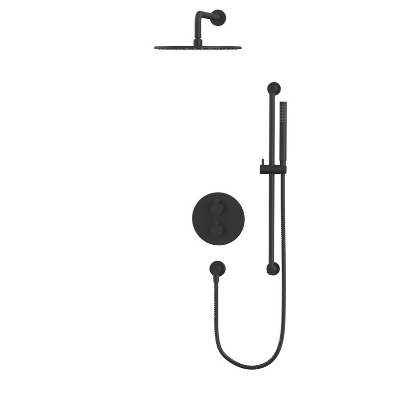 Система для душа скрытого монтажа WHITECROSS Y YSET09BL (черный матовый) термостатическая