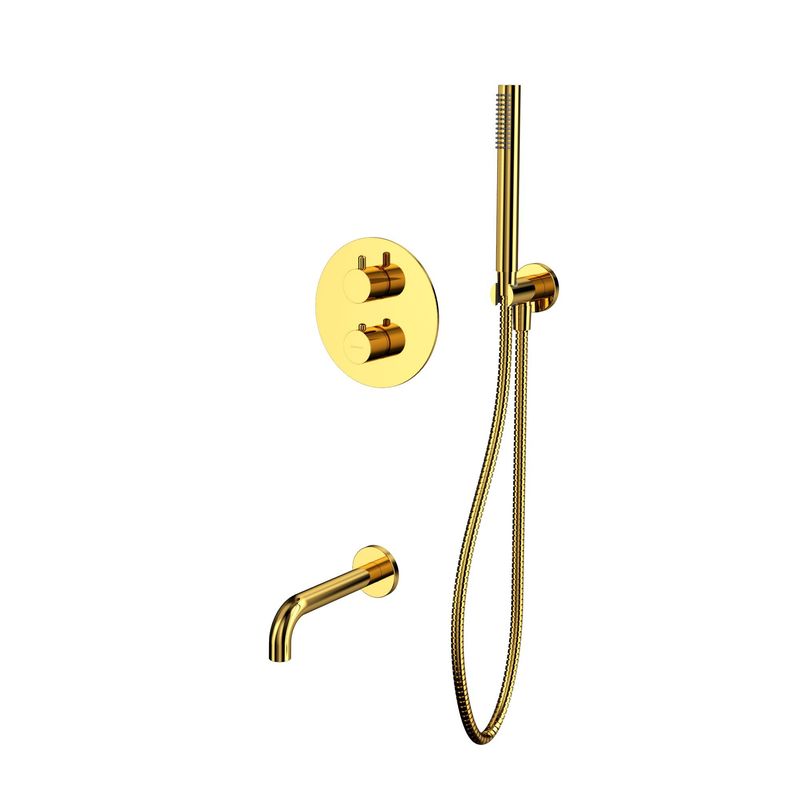 Душевой гарнитур скрытого монтажа WHITECROSS Y YSET10GL (золото) термостатический
