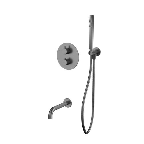 Душевой гарнитур скрытого монтажа WHITECROSS Y YSET10GM (оружейная сталь) термостатический