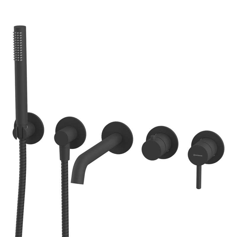 Душевой гарнитур скрытого монтажа WHITECROSS Y YSET1240BL (черный матовый)