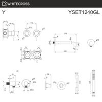 Душевой гарнитур скрытого монтажа WHITECROSS Y YSET1240GL (золото) — 2