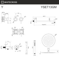 Система для душа скрытого монтажа WHITECROSS Y YSET13GM (оружейная сталь) — 2