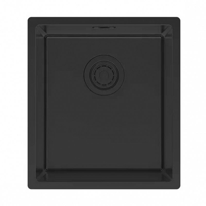 Кухонная мойка из нержавеющей стали Paulmark Yuni 39 Uni YU39-MBN матовый черный 390х440 мм