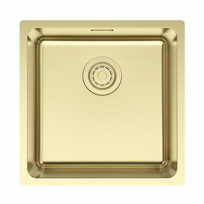 Кухонная мойка из нержавеющей стали Paulmark Yuni 44 Uni YU44-LG светлое золото 440х440 мм