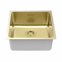 Кухонная мойка из нержавеющей стали Paulmark Yuni 44 Uni YU44-LG светлое золото 440х440 мм — 2