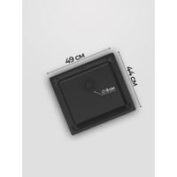 Кухонная мойка из нержавеющей стали Paulmark Yuni 49 Uni YU49-MBN матовый черный 490х440 мм — 4