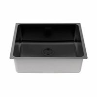 Кухонная мойка из нержавеющей стали Paulmark Yuni 54 Uni YU54-MBN матовый черный Nano-Pvd 540х440 мм — 2