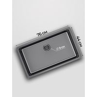 Кухонная мойка из нержавеющей стали Paulmark Yuni 76 Uni YU76-GM вороненая сталь 760х440 мм — 4