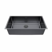 Кухонная мойка из нержавеющей стали Paulmark Yuni 76 Uni YU76-GM вороненая сталь 760х440 мм — 2