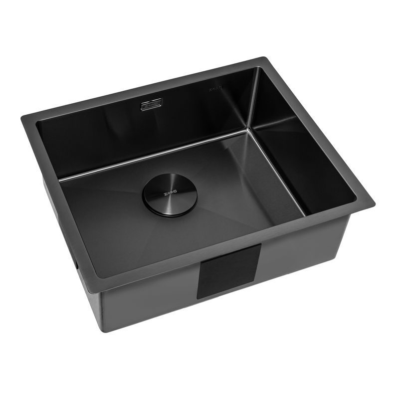 Кухонная мойка из нержавеющей стали ZorG ZRN 4555 PREMIUM PVD Gunblack