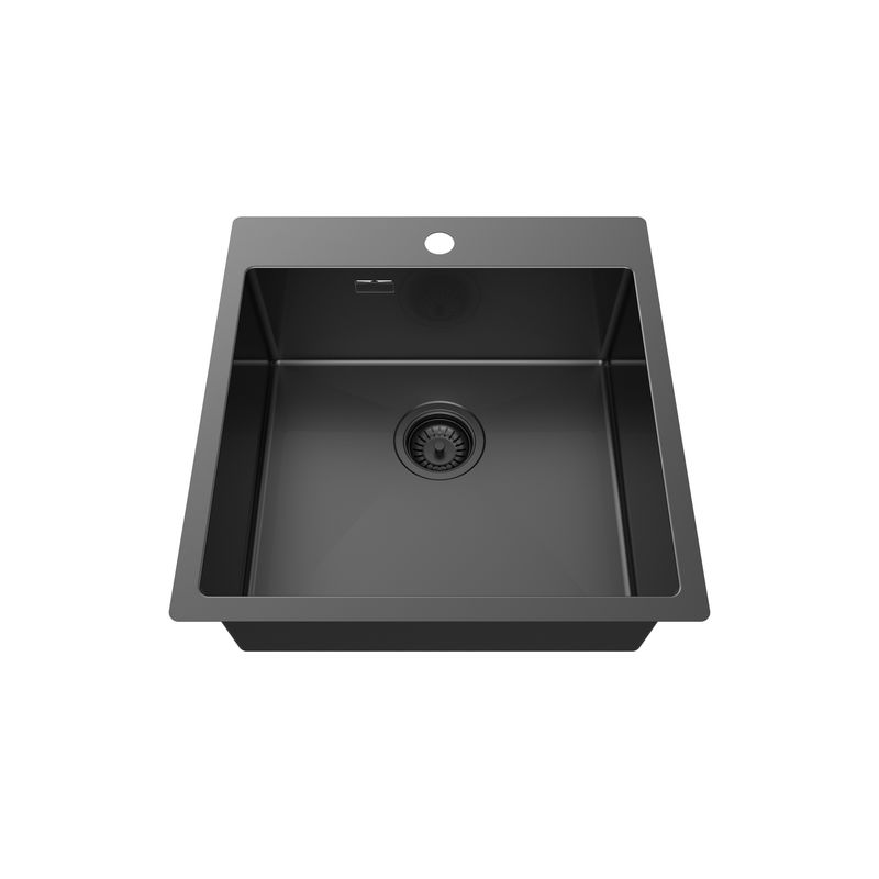 Кухонная мойка из нержавеющей стали ZorG ZRN 5050 PREMIUM PVD Gunblack