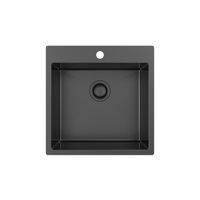 Кухонная мойка из нержавеющей стали ZorG ZRN 5050 PREMIUM PVD Gunblack — 1