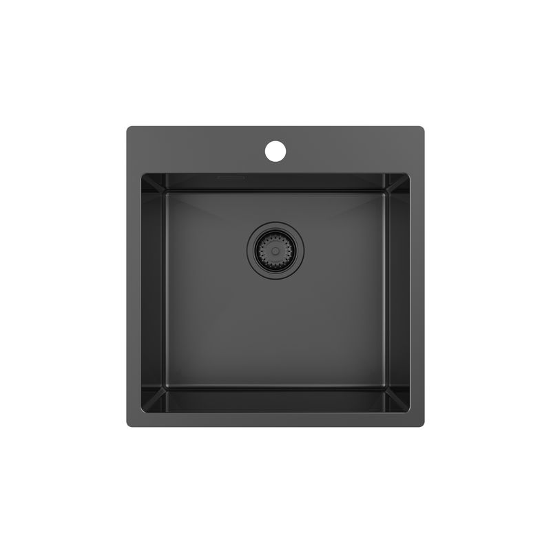 Кухонная мойка из нержавеющей стали ZorG ZRN 5050 PREMIUM PVD Gunblack
