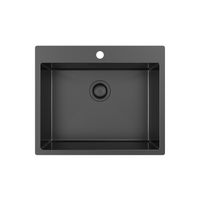 Кухонная мойка из нержавеющей стали ZorG ZRN 5060 PREMIUM PVD Gunblack — 1