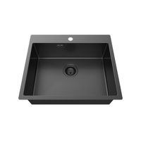 Кухонная мойка из нержавеющей стали ZorG ZRN 5060 PREMIUM PVD Gunblack — 3