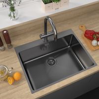 Кухонная мойка из нержавеющей стали ZorG ZRN 5065 PREMIUM PVD Gunblack — 3