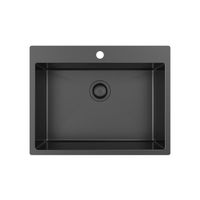 Кухонная мойка из нержавеющей стали ZorG ZRN 5065 PREMIUM PVD Gunblack — 1