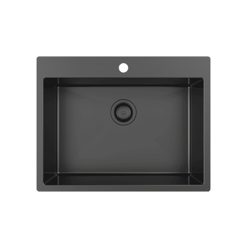 Кухонная мойка из нержавеющей стали ZorG ZRN 5065 PREMIUM PVD Gunblack