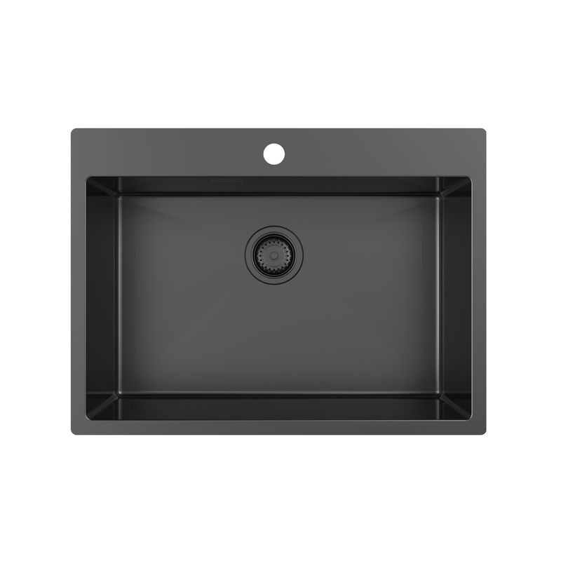 Кухонная мойка из нержавеющей стали ZorG ZRN 5070 PREMIUM PVD Gunblack