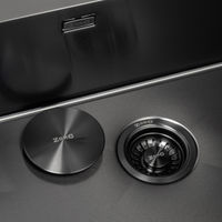 Кухонная мойка из нержавеющей стали ZorG ZRN 5075 PREMIUM PVD Gunblack — 4
