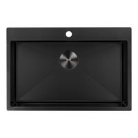 Кухонная мойка из нержавеющей стали ZorG ZRN 5075 PREMIUM PVD Gunblack — 2