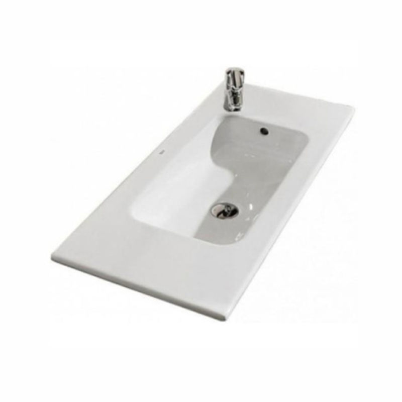 Тумба с раковиной Roca Debba 60 см ZRU9302708 + 32799H00Y белый глянцевый