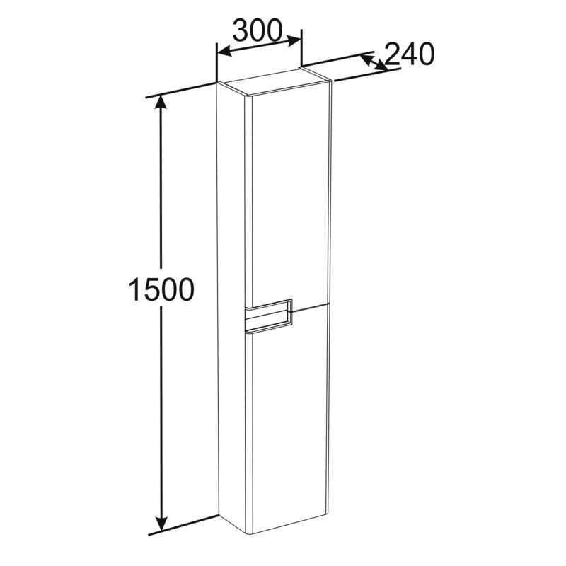 Шкаф-пенал для ванной Roca Victoria Nord Ice Edition / ZRU9302729