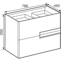 Тумба с раковиной Roca Victoria Ice Edition 80 см ZRU9302731 + 32799C000 белый глянцевый — 5