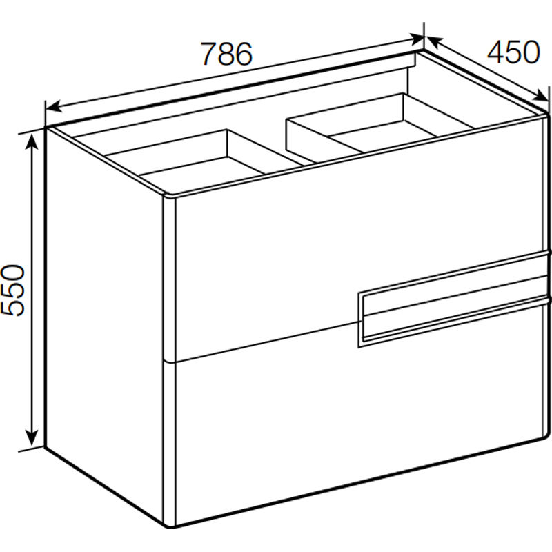 Тумба с раковиной Roca Victoria Ice Edition 80 см ZRU9302731 + 32799C000 белый глянцевый