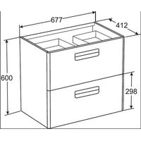 Тумба с раковиной Roca The Gap Original 80 см ZRU9302732 + 327470000 белый матовый — 4