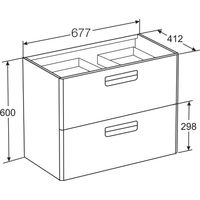 Тумба с раковиной Roca The Gap Original 70 см ZRU9302733 + 327471000 белый матовый — 8