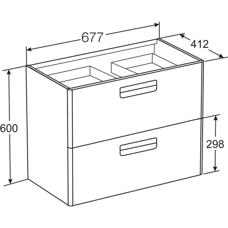 Тумба с раковиной Roca The Gap Original 70 см ZRU9302733 + 327471000 белый матовый
