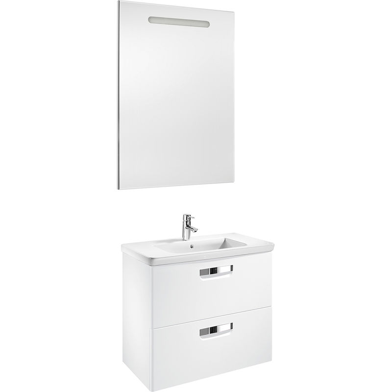 Тумба с раковиной Roca The Gap Original 60 см ZRU9302734 + 327472000 белый матовый