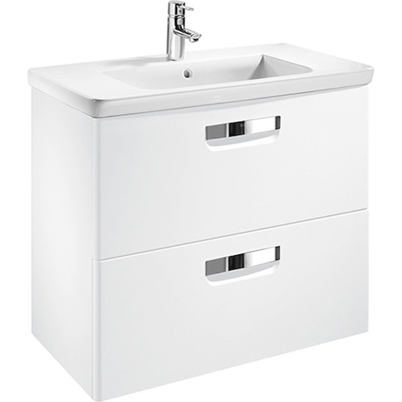 Тумба с раковиной Roca The Gap Original 60 см ZRU9302734 + 327472000 белый матовый