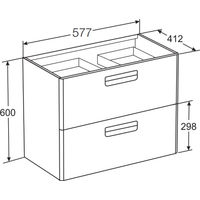 Тумба с раковиной Roca The Gap Original 60 см ZRU9302734 + 327472000 белый матовый — 10