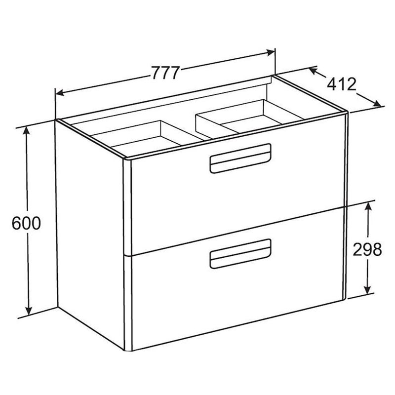 Тумба с раковиной Roca The Gap Original 80 см ZRU9302877 + 327470000 белый глянцевый