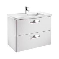 Тумба с раковиной Roca The Gap Original 80 см ZRU9302877 + 327470000 белый глянцевый — 1