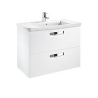 Тумба с раковиной Roca The Gap Original 70 см ZRU9302878 + 327471000 белый глянцевый — 1