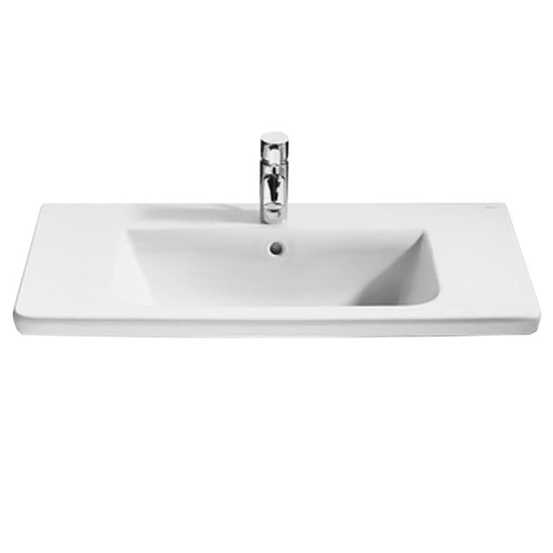 Тумба с раковиной Roca The Gap Original 70 см ZRU9302878 + 327471000 белый глянцевый