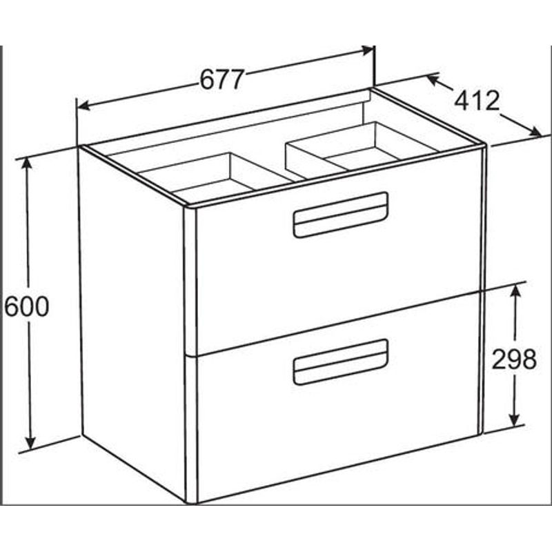 Тумба с раковиной Roca The Gap Original 60 см ZRU9302879 + 327472000 белый глянцевый