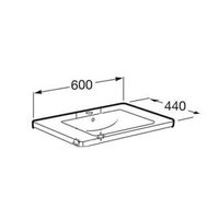Тумба с раковиной Roca The Gap Original 60 см ZRU9302879 + 327472000 белый глянцевый — 5