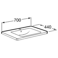 Тумба с раковиной Roca Ronda 70 см ZRU9302964 + 327471000 белый глянцевый/антрацит — 9