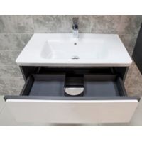Тумба с раковиной Roca Ronda 80 см ZRU9302965 + 327470000 белый глянцевый/антрацит — 3