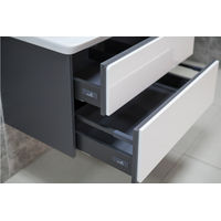 Тумба с раковиной Roca Ronda 80 см ZRU9302965 + 327470000 белый глянцевый/антрацит — 4