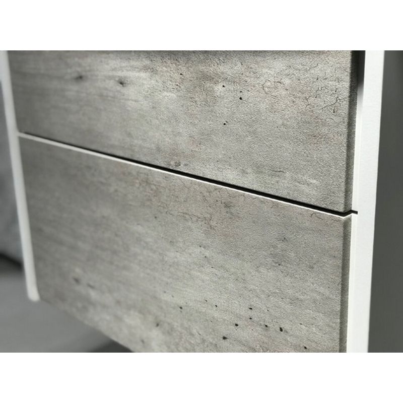 Тумба с раковиной Roca Ronda 60 см ZRU9303002 + 327472000 белый глянцевый/бетон