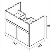 Тумба с раковиной Roca Up 80 см ZRU9303012 + 327470000 белый глянцевый — 6