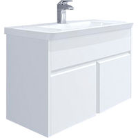 Тумба с раковиной Roca Up 80 см ZRU9303012 + 327470000 белый глянцевый — 1