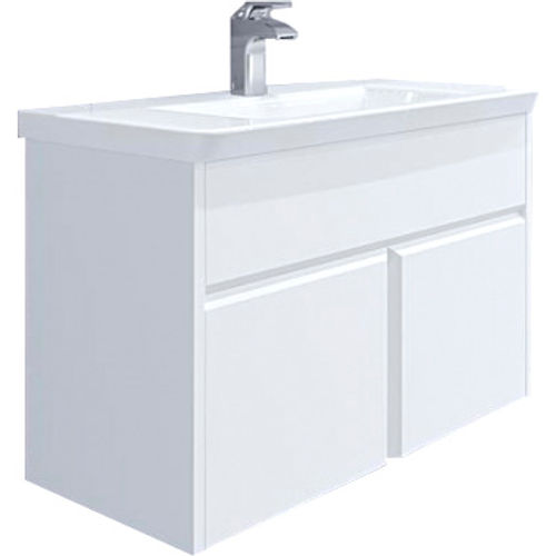 Тумба с раковиной Roca Up 80 см ZRU9303012 + 327470000 белый глянцевый