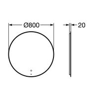 Зеркало Roca Luna 80 см с LED подсветкой / ZRU9307558 — 9